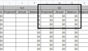 Marketing budget template – quarterly analysis 