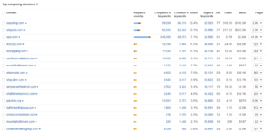 RSF – top competing domains 